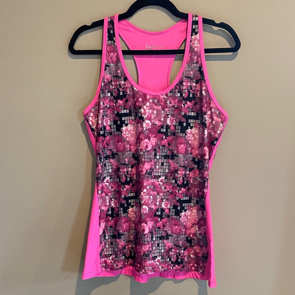 Vibrant Floral Pink Tank Top